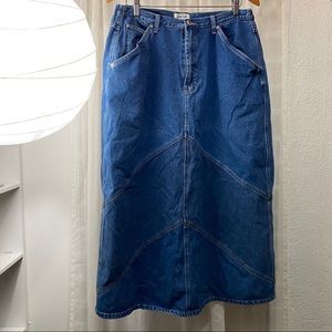 MIDI maxi Vjntage jean skirt denim